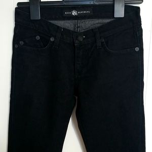 Rock Republic Black Zippered Bottom Jeans